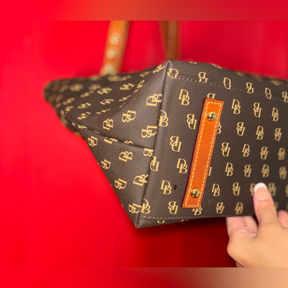 Dooney & Bourke Brown Monogram Tote - Picture 6 of 11